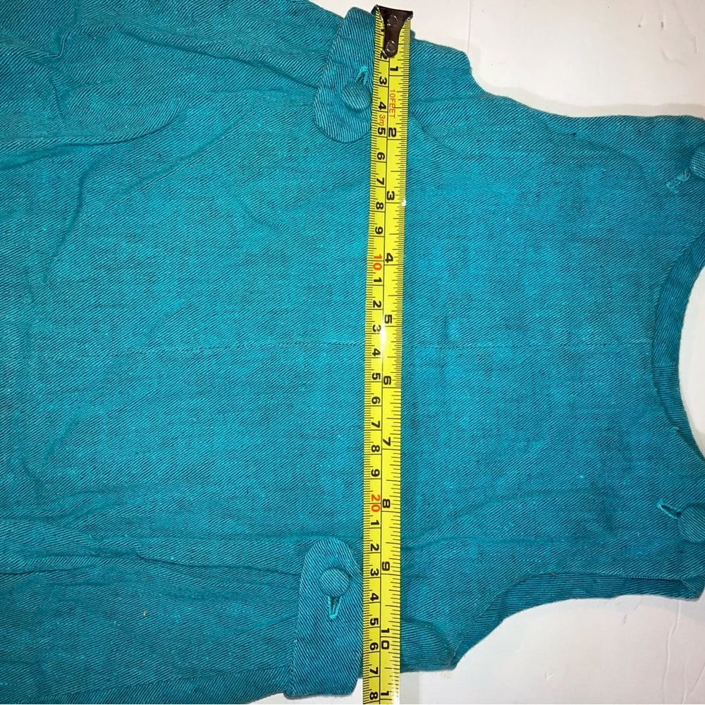 Set of Two Handmade Vintage Little Girls Blue Dresses 9-12 months (?) Corduroy